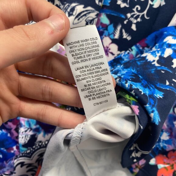 Zarr Collection Ladies Beautiful Multicolor Floral Sleeveless Dress,Size 12,Zipp - Picture 7 of 10